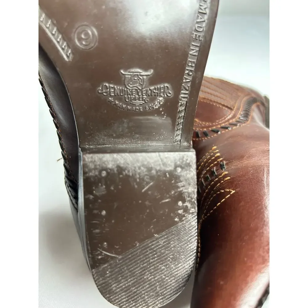 Venus genuine leather women’s brown  Shoes Made in Brazil size 9 western